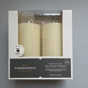 2pk 3" x 6" LED Candles Cream - Threshold